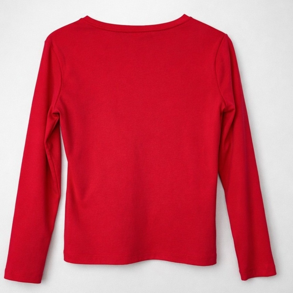 Talbots Pink Watermelon Long Sleeve Tee Shirt PS Preppy Polished 100% Cotton - Picture 2 of 7